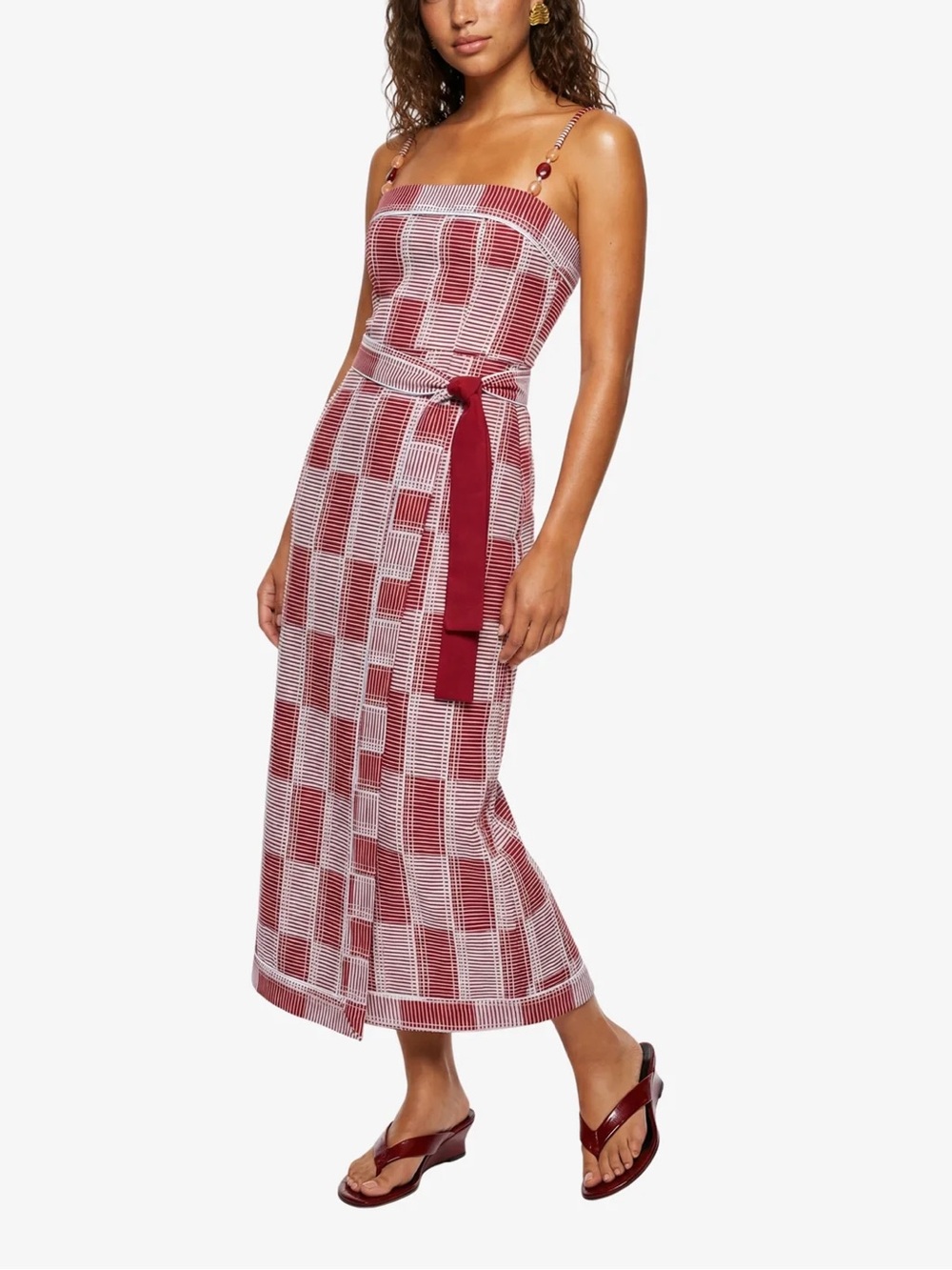 MAGGIE JACQUARD WRAP DRESS
